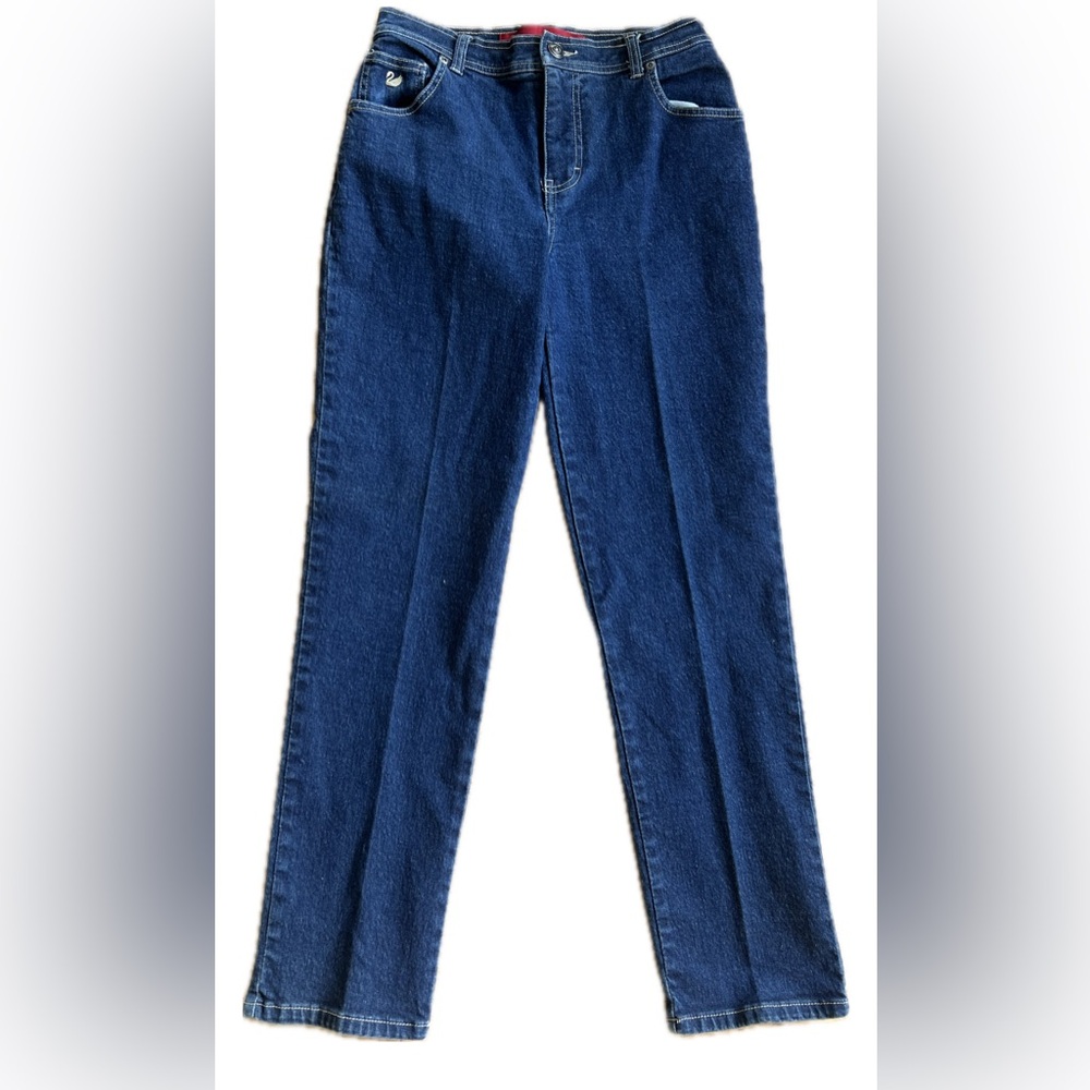 Gloria Vanderbilt Classic Fit High-Rise Stretch Dark Wash Jeans - 4 Petite Short